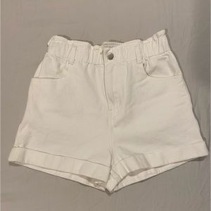 Topshop Paperbag Jean Shorts
